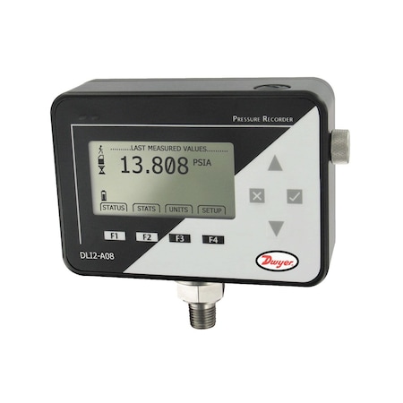 Dwyer Instruments LCD pressure data logger, range 0-100 psig DLI2-G10